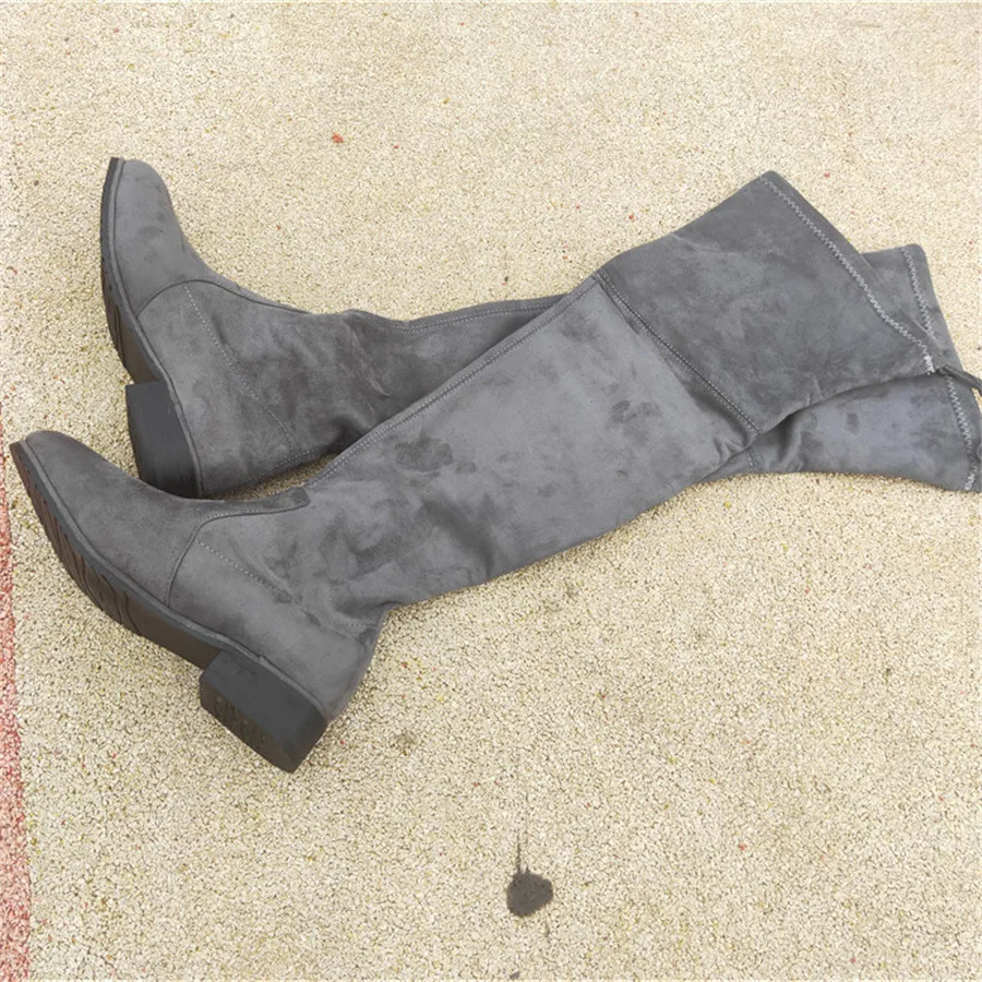 

shoe High Boot Flat Bottom Woman Round Increase Boots