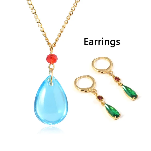 2021 New Miyazaki Hayao Anime Howl's Moving Castle Studs Howl Costume Earrings For Women Girls Cosplay Jewelry Accessories Gift Jewelry Set