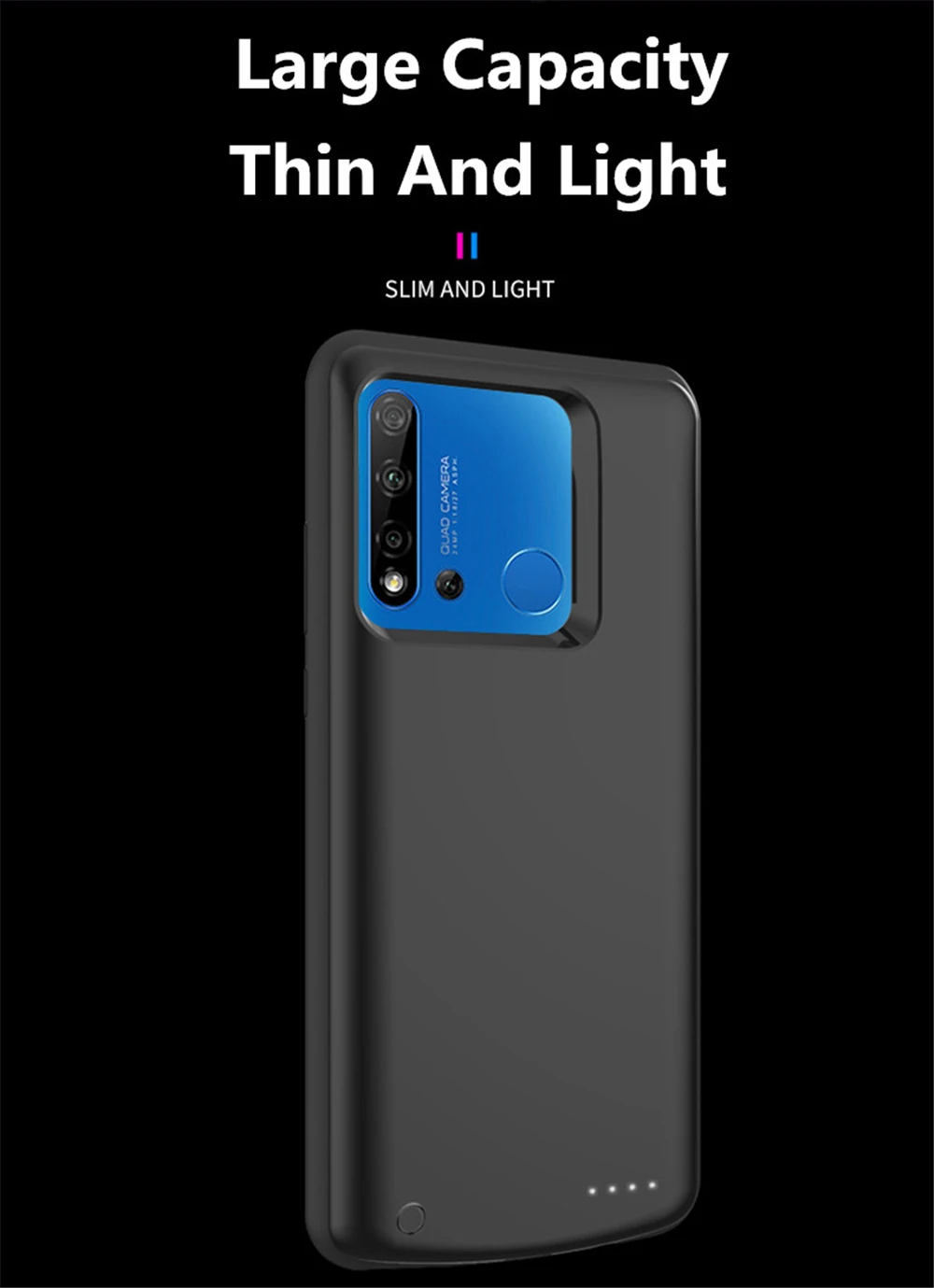 NTSPACE Power Bank Charging Cover Cases For Huawei Nova 5i Portable Power Bank Cases 6500mAh External Battery Power Charger Case