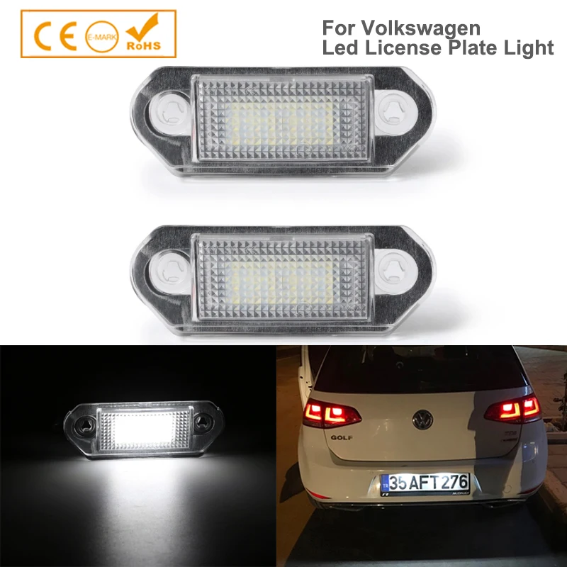 

2Pcs Error Free Led License Plate Light For VW Golf 3 Variant Vento 1H2 Jetta GOL 2 Skoda Octavia 1U2 1U5 Number Plate Lamp