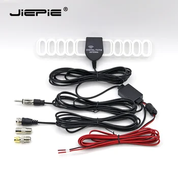 

Universal Car 2in1 TV/FM Radio Antenna Car Stereo AM FM Active Antenna Car DVB-T ISDB antenna 20dB Amplifier SMA/F/IEC Connector