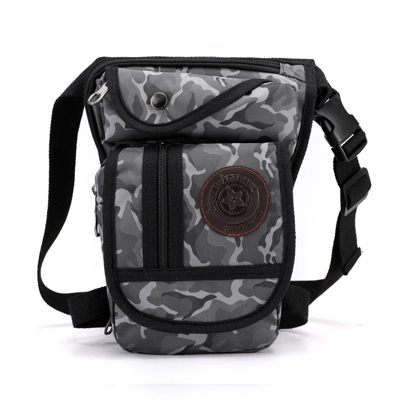 White Leg Bag Мужская водонепроницаемая нейлоновая сумка для ног, модные сумки для бедер, поясная сумка для мужчин, Путешествия Мотоцикл, сумка-мессенджер, поясная сумка - Цвет: White Leg Bag