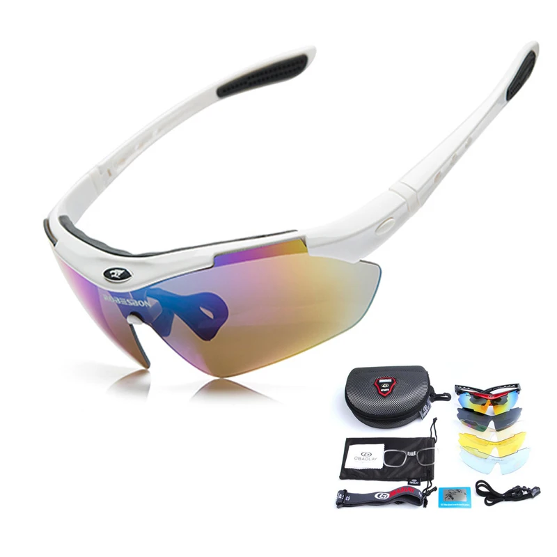 0089 Polarized Sport Glasses Tactical Airsoft Hunting Sport Googles Cycling Hiking Camping Outdoor Eyewear 5 Lens