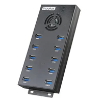 Sipolar 120W powered hub usb 3.0 10 ports charger hub 5Gbps supper speed with power adapter for iphone ipad tablets phone repair 1