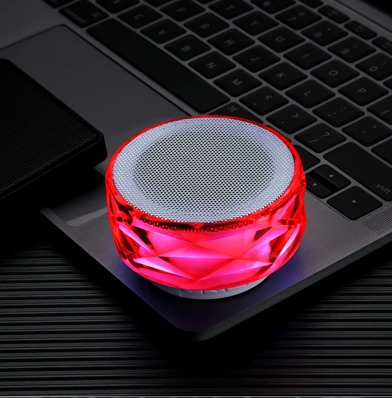 Bluetooth динамик Кристальный цветной светильник s вставка TF карта аудио мини цветной светильник функция флэш-вызова длительный срок службы батареи F4024