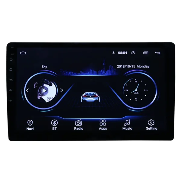  10.1 inch Universal Android 9.1 Double 2Din Car MP5 Player GPS Wifi Radio 2GB+32GB Car Multimedia P