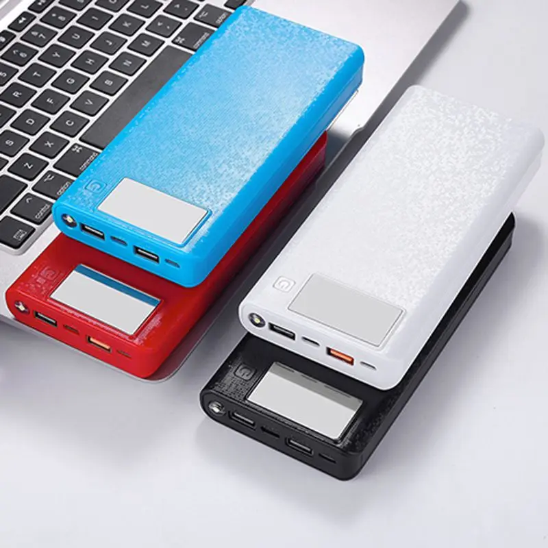 QC 3,0 Dual USB+ type C PD 8x18650 аккумулятор DIY power Bank Box светодиодный светильник быстрое зарядное устройство для iPhone samsung сотового телефона планшета