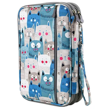 

192 Slots Large Capacity Pencil Bag Case Organizer Cosmetic Bag for Colored Pencil Watercolor Pen Markers Gel Pens Bag(Big-Faced