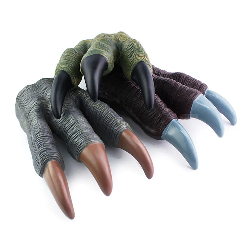 

2 PCS Dinosaur Claw Model Toy Gloves Tyrannosaurus Hand Simulation Dinosaur Claws Halloween Party Props