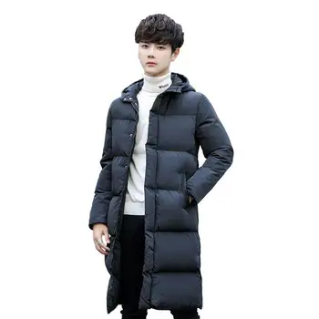 

Plus Size M-5XL Mens Winter Jackets And Coats Fashion Streetwear Warm Men Winter Coat Korean Style Men Clothes Parka Long XXXXXL
