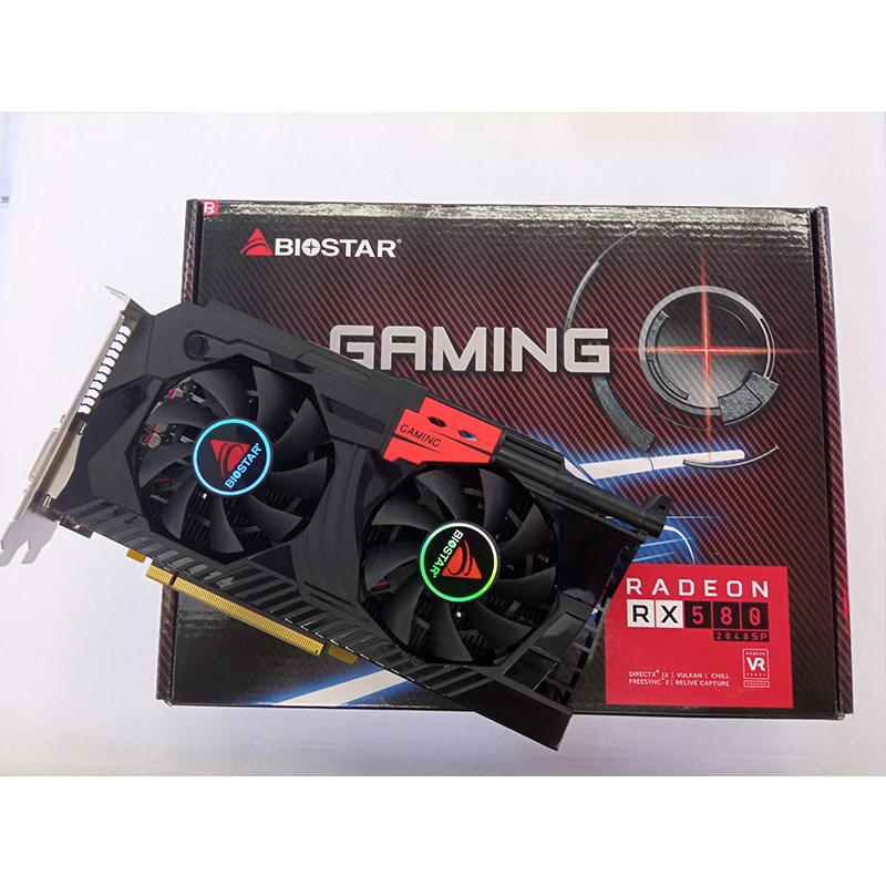 Видеокарта BIOSTAR/RX 580 4 ГБ/256 бит/видеокарта/Компьютерная видеокарта/RX470 580/560/570/550 AMD
