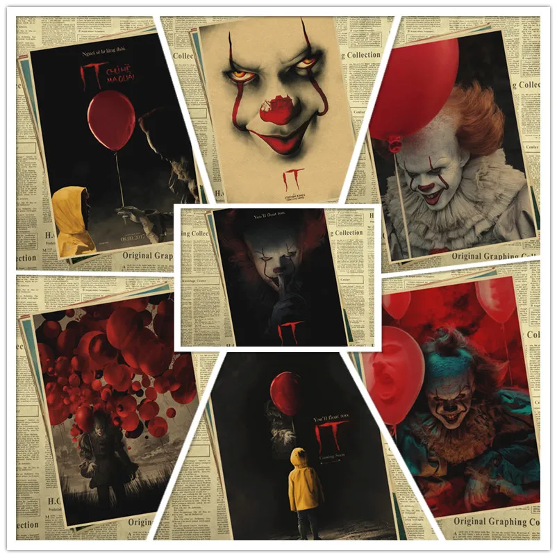 Ретро постер Stephen King's It настенные постеры из крафт бумаги с принтом для