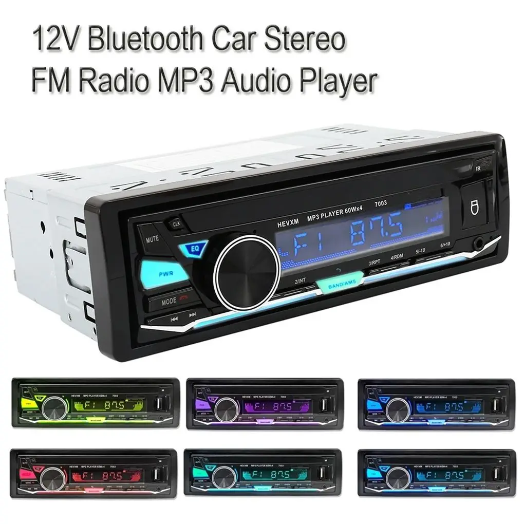 12 В автомобильный аудио MP3 Bluetooth плеер Музыкальный плеер хост fm-радио съемная рамка Автомобильные аксессуары