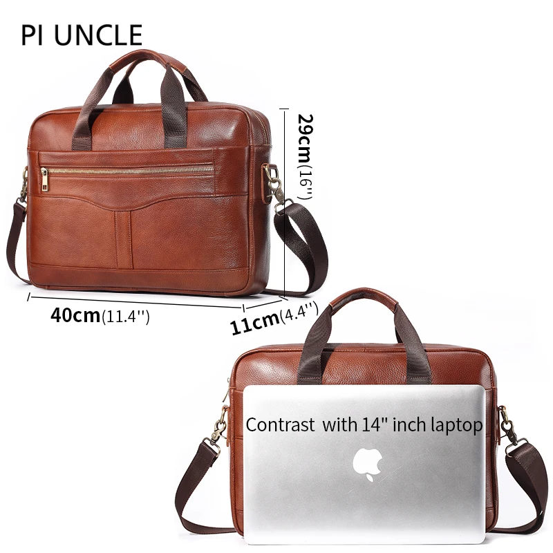 Брендовый мужской портфель из натуральной кожи, деловая сумка для компьютера, мужская сумка через плечо, сумка почтальона, Мужская винтажная кожаная сумка через плечо