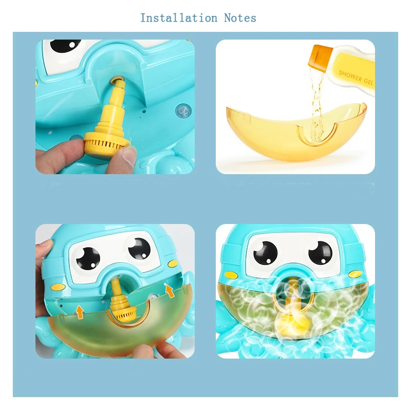 Bubble Maker лягушка крабы Octupos открытый Ванна мыло машина для детей с коробкой Детская ванна игрушка смешная музыкальная игрушка в подарок для детей