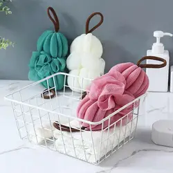 Adult Bath Sponge Flower Pull Back Scrubber Long Bath Towel Bathing Scrub Ball Scrubber Brush Shower Body Foam Bathroom Q0T7