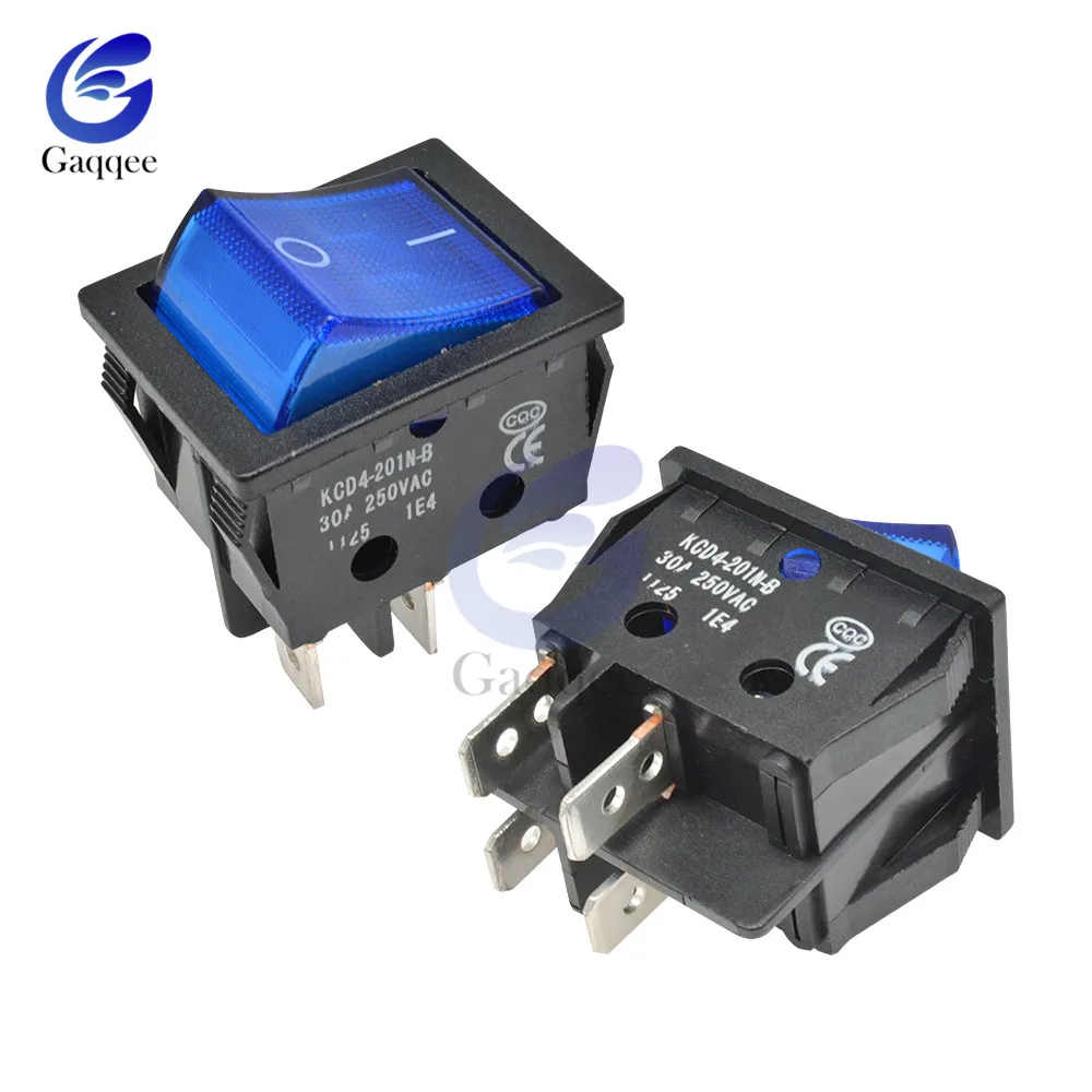 Kcd4 Pulsante Interruttore A Bilanciere On Off 2 Posizioni 4 Pin Apparecchiature Elettriche Con Interruttore Di Alimentazione Luce Contatto Argento 30