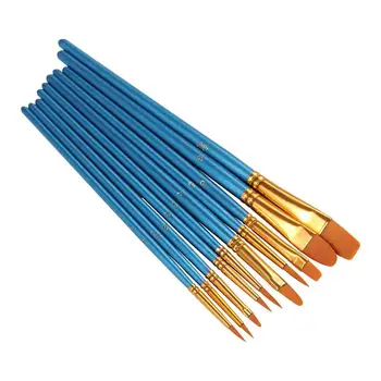 

Paint Brushes 50 Pcs,Nylon Hair Brushes Set Blue Round Pointed Paints Brush for Watercolor Oil Painting