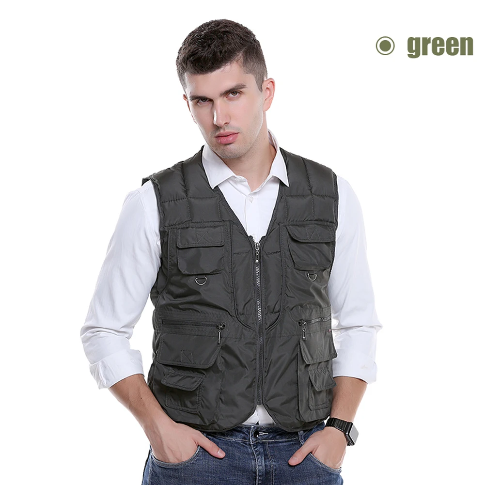 New Arrival Heating Thermal Solid Color Cotton Vest Korean Version Outdoor Sport Fishing Vest USB Jacket Clothes Winter