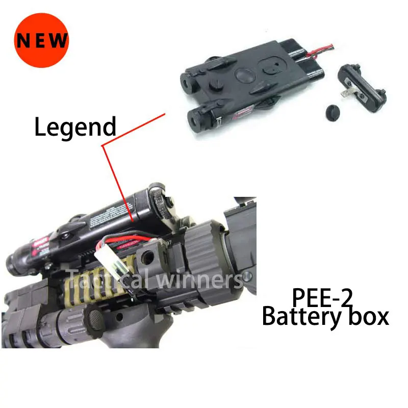 Element Airsoft PEQ2 Тактический AN/PEQ 2 батарейный блок красный лазерный Ver для 20 мм рельсов
