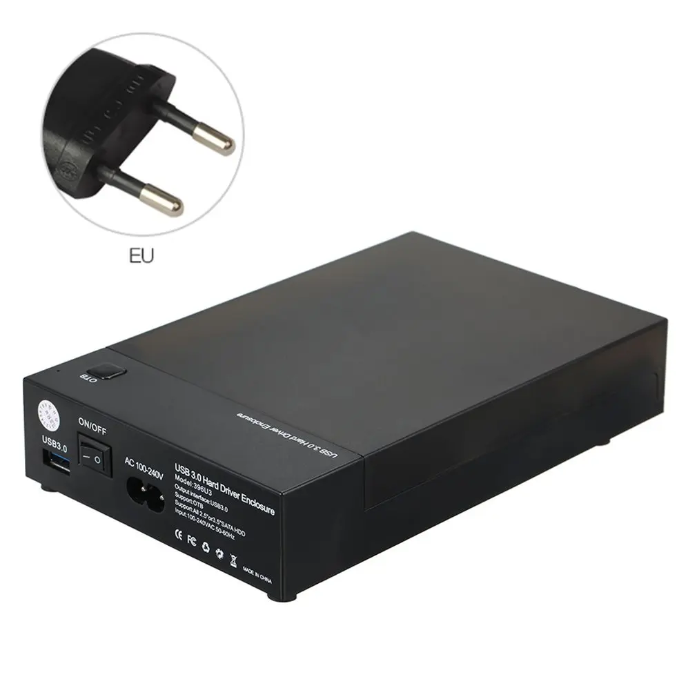 EU PLUG Мобильный жесткий диск коробка Usb3.0 серийный жесткий диск внешний мобильный жесткий диск коробка - Цвет: EU PLUG