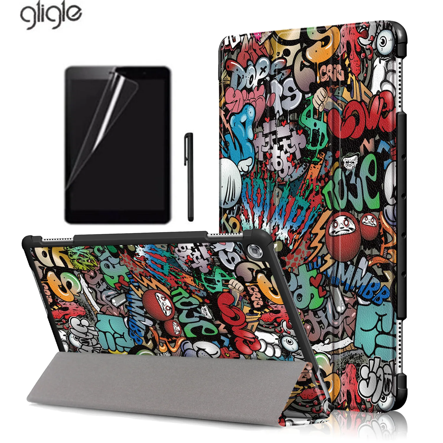 Чехол GLIGLE для Huawei MediaPad M5 Lite 10 Магнитный чехол BAH2-W19/L09/W09 оболочка планшета + пленка
