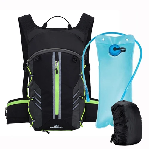 Green With Water Bag NEWBOLER велосипедная сумка 10L, рюкзак для велоспорта, дышащий сверхлегкий горный велосипед, водонепроницаемая сумка для альпинизма, Пешие прогулки гидратация, водонепроницаемый рюкзак - Цвет: Green With Water Bag