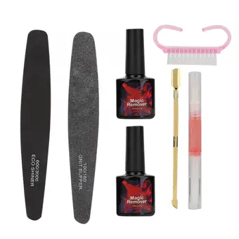 

Nail Set Professional 2pcs Nail Polish Remover Nails File Dead Skin Pusher Gel Polish Removal Manicure Nail Art Tools Set