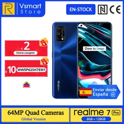 Смартфон глобальная версия realme 7 Pro, 8 + 128 ГБ, процессор Snapdragon 720G, экран 6,4 дюйма AMOLED, 4 камеры 64 мп, 65 Вт, NFC