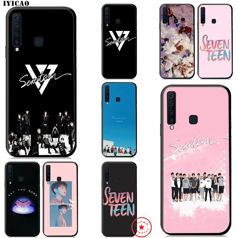 Мягкий чехол IYICAO SEVENTEEN K Pop для samsung Galaxy A9 A8 A7 J6 A6 Plus 2018 A3 A5 2016 2017 Силиконовый ТПУ |
