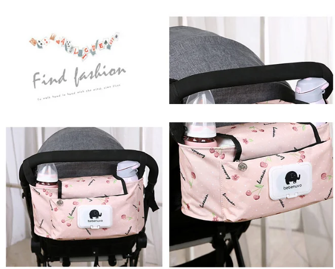 Baby Stroller Bag Organizer Bag Nappy Diaper Mummy Bag Mama Carriage Buggy Pram Cart Basket Hook Stroller Accessories