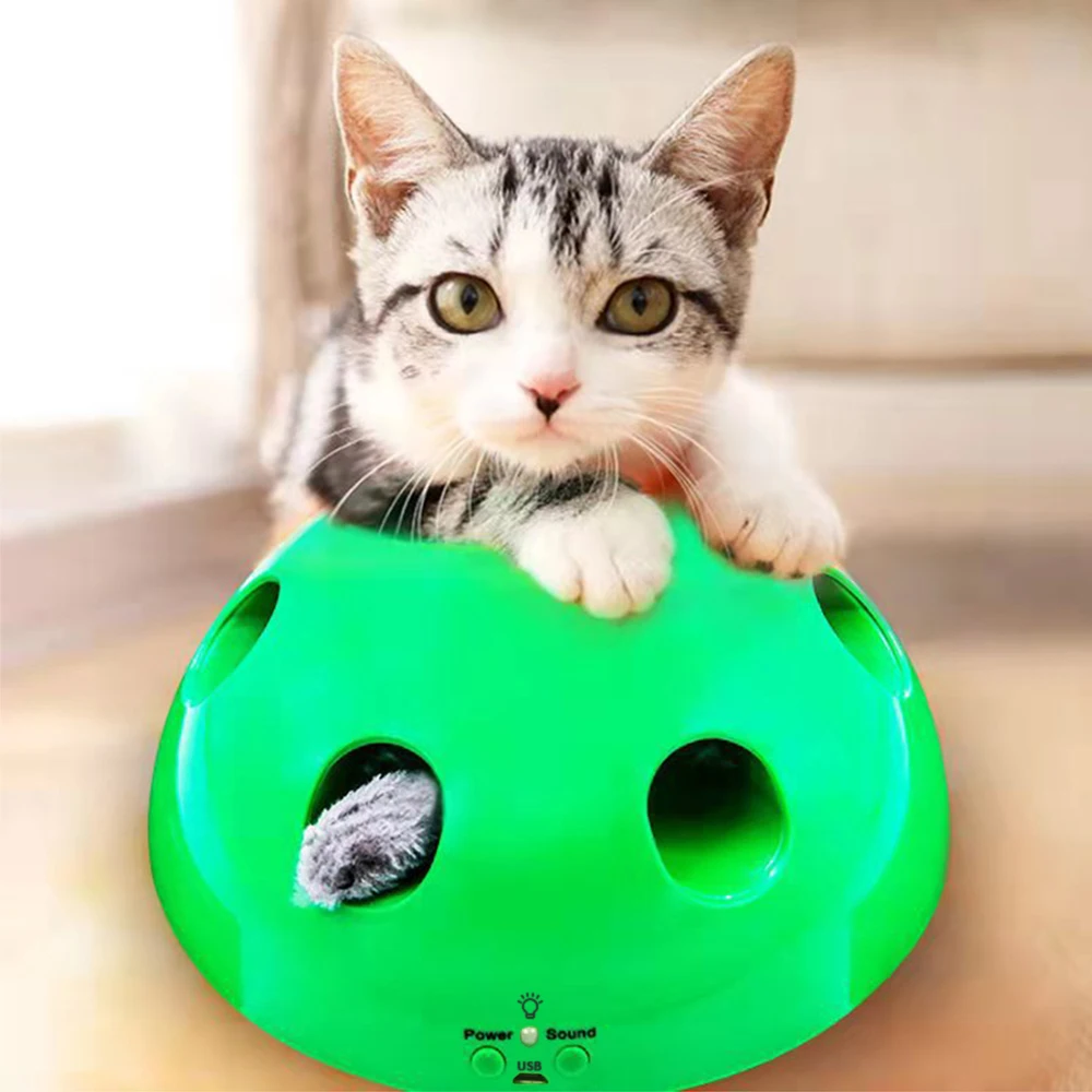 Популярная игрушка для кошек, 6 отверстий, USB Перезаряжаемый Забавный игровой Мяч POP N PLAY, Когтеточка для мыши, устройство для заточки, коготь, обучающие игрушки для кошек