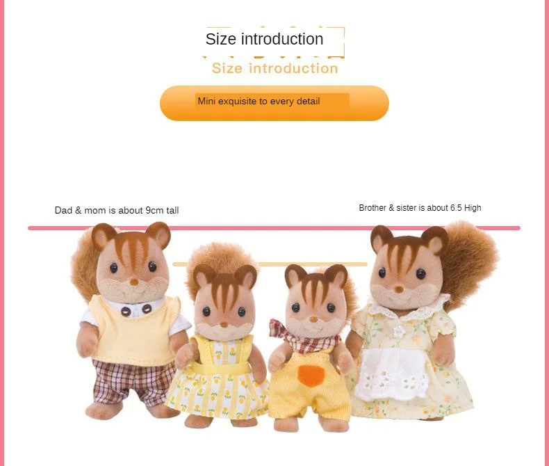 Sylvanian Families игрушка Sylvanian Families ореховая белка семья дети девочки игровой дом кукла 4172