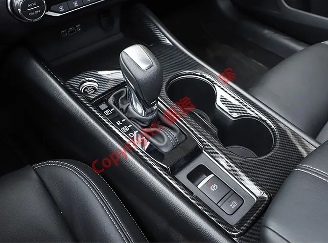 Углеродное волокно стиль интерьера ручка переключения передач крышка отделка панель для Nissan Altima MK7