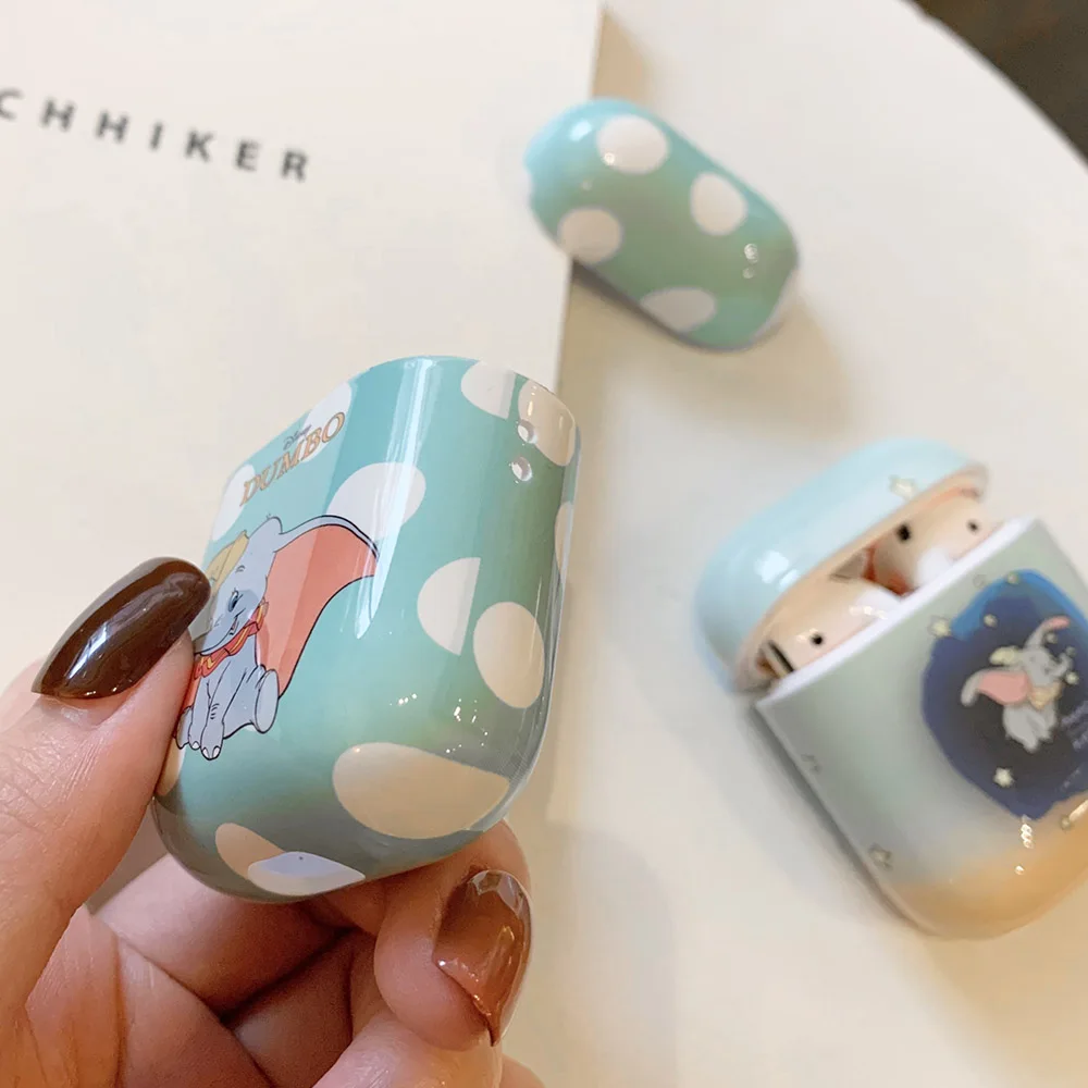 Мультяшный наушник чехол для Apple Airpods 2 1 Air Pods Чехлы Dumbo печать милые наушники чехол для AirPod Защитная гарнитура чехлы