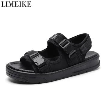 

LIMEIKE Man Beach Sandals Summer 2020 Gladiator Men's Outdoor Shoes Roman Men Casual Shoe Fashion Slippers