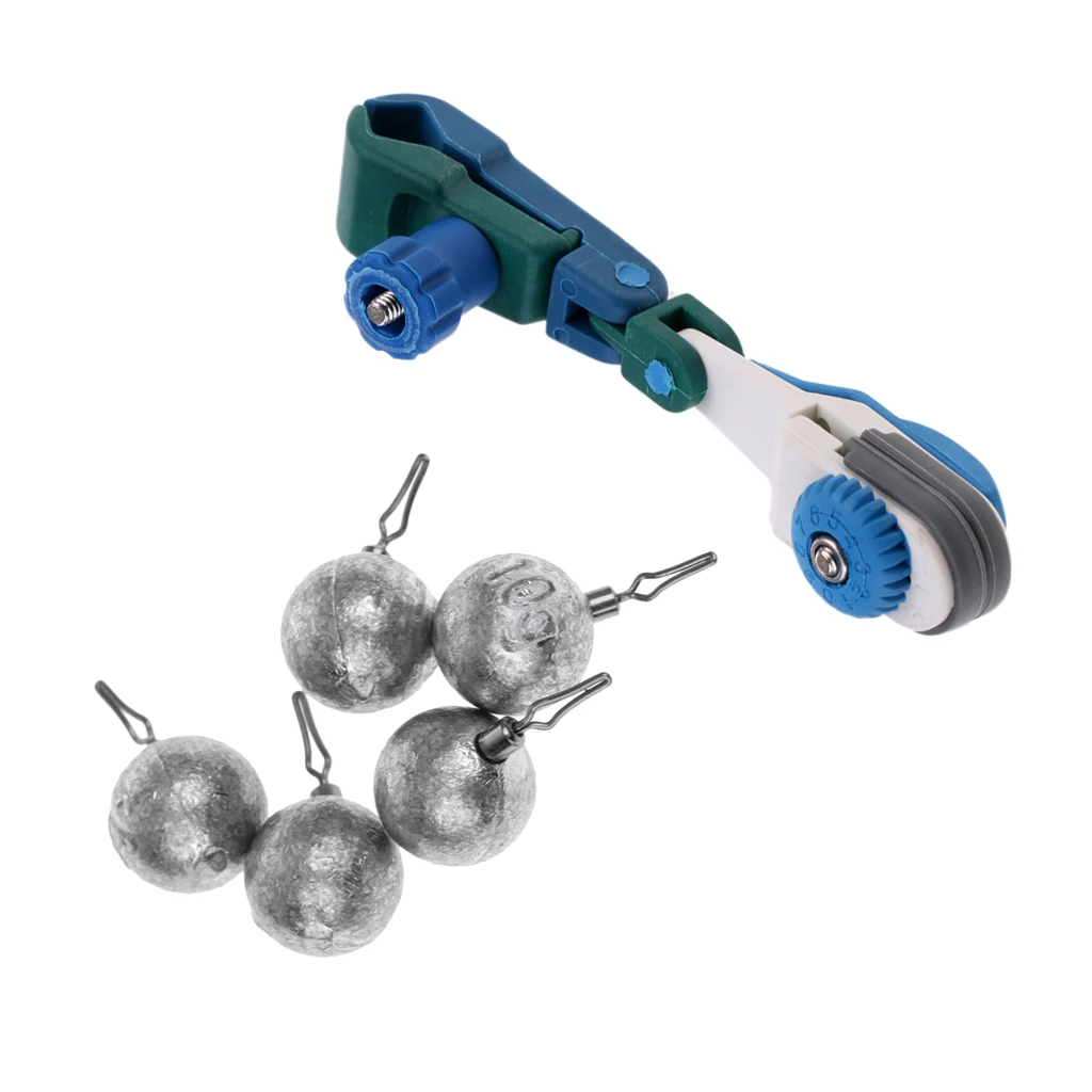

5pcs Sinkers Drop Shot Lead Weight and Downrigger Fishing Line Release Clip