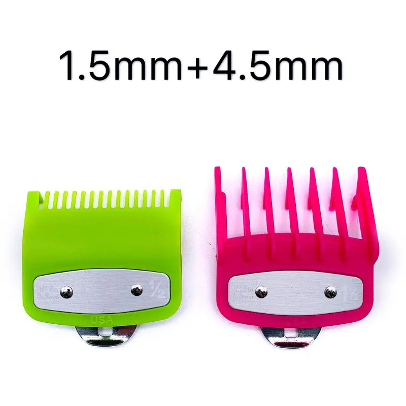  Colorful Guide Comb Multiple Sizes Metal Limited Combs Hair Clipper Cutting Tool