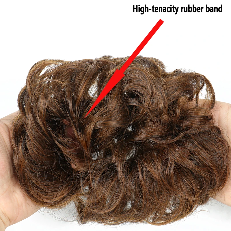 Azqueen Synthetic Messy Bun in Gary Brown - Elastic Hair Rope Extension