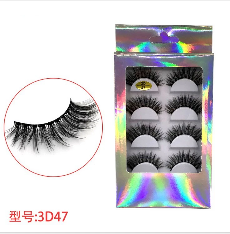 New 5 Pairs 3D Mink Hair False Eyelashes Wispy Fluffy Long Lashes Natural Eye Makeup Tools Faux Eye Lashes Maquiagem Wholesale