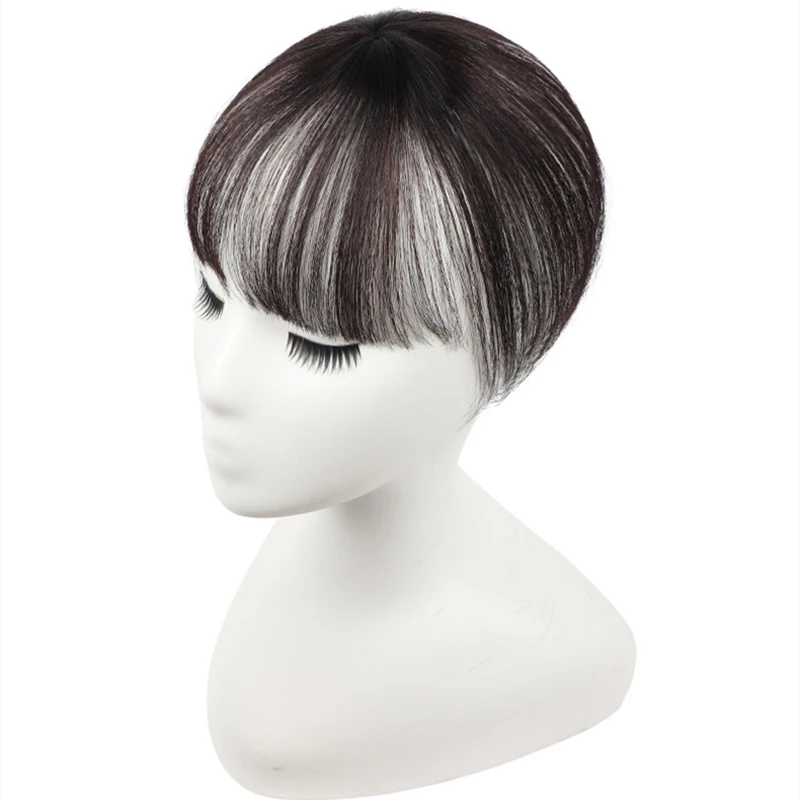 360 Invisible Human Bangs Hair Clip In 3D Air Bang Fringe Human Hair Bangs