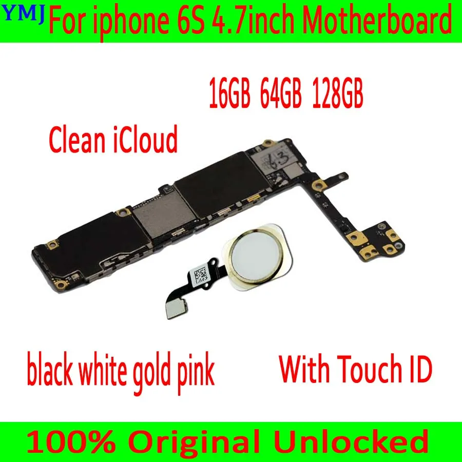 Для iphone 6S материнская плата с/без Touch ID оригинальная разблокированная для