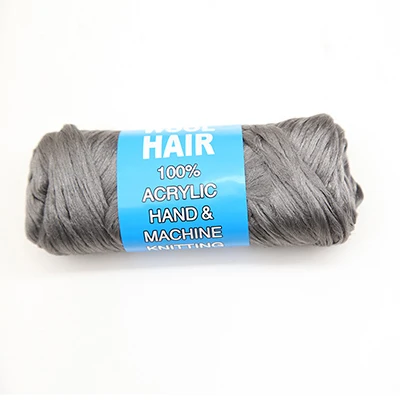 Meetee 3 шт. полипропиленовая африканская шерстяная пряжа для плетения волос парик из синтетического волокна линии DIY ручной Шелковый пряжа аксессуары для вязания - Цвет: SilverGray