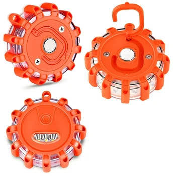 

LED Warning Light with Hook and Magnet in Orange Without Battery