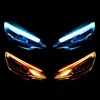 LED DRL Car Daytime Light White Turn Signal Yellow Guide Strip for Headlight Assembly Cars Running Lights Drop Shipping