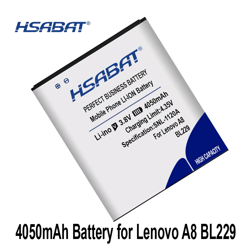 

HSABAT 4000mAh BL229 Battery Use for Lenovo A8 A808T A806 Mobile Phone Battery