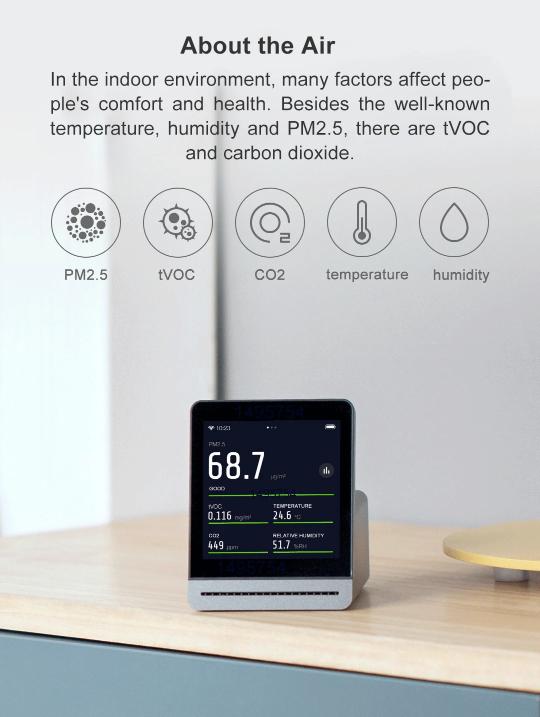 Original Xiaomi Qingping Air Detector work with Mijia Intelligent Homekit Smart Home Control Weather Station Reddot Award xiomi