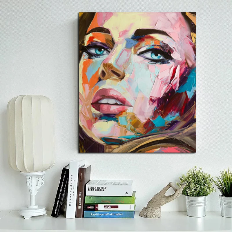 

Classic Frame Women Face Wallpaper Oil Painting Posters Modern Wall Art Canvas Painting Unique Gift For Art Wall Home Decoration
