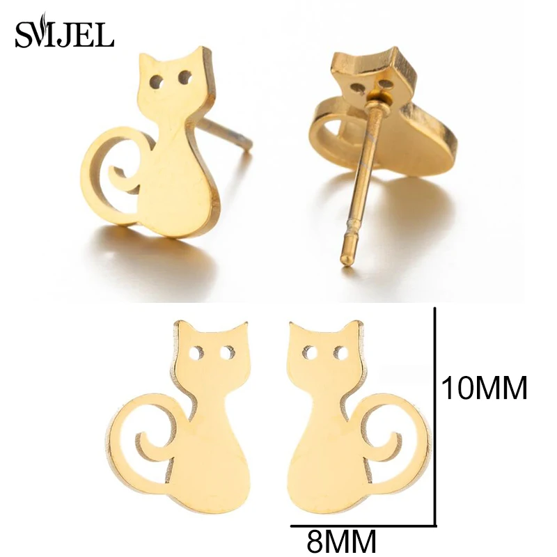 Orecchini in argento sterling 925 con zampa di gatto per
