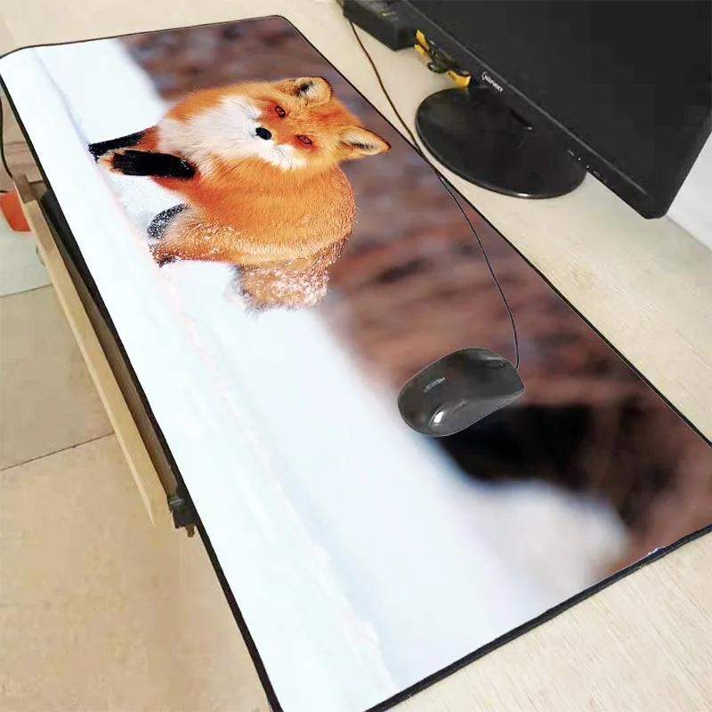 

XGZ NonSlip PC Animals Deserts Ear Fox MousePads Computer Laptop Anime Locking Edge Mouse Mat for Cs Dota 2 LOL Gaming Mouse Pad